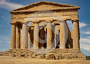 Roman ruins at Agrigento Sicily photo