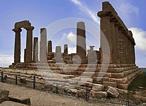 Agrigento (Italy, Sicily) the Valley of the Temples, the ruins of the Temple of Hera Lacinia