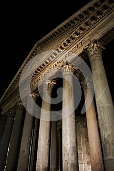 Agrippa Pantheon in Rome at night photo