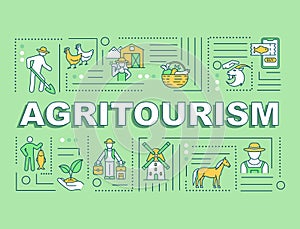 Agritourism word concepts banner