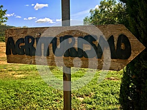 Agriturismo sign in Tuscany - Bed and Breakfast photo