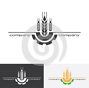 Agro company icon element design. Sign or Symbol, logo design for agriculture company. photo