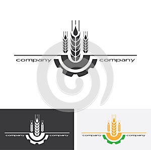 Agro company icon element design. Sign or Symbol, logo design for agriculture company.