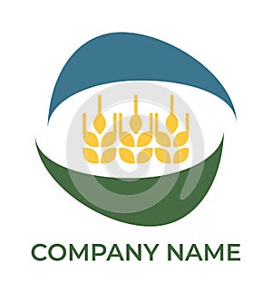 Agro icon for logo. Vector color isolated illustration.