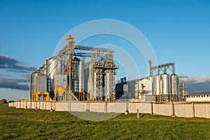 Agro-processing plant for processing and silos for drying cleaning and storage of agricultural products, flour, cereals and grain