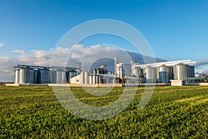 Agro-processing plant for processing and silos for drying cleaning and storage of agricultural products, flour, cereals and grain