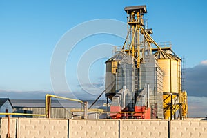 Agro-processing plant for processing and silos for drying cleaning and storage of agricultural products, flour, cereals and grain