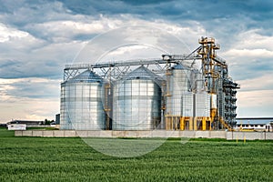 Agro-processing plant for processing and silos for drying cleaning and storage of agricultural products, flour, cereals and grain