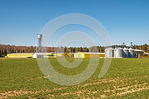 Agro-processing plant for processing and silos for drying cleaning and storage of agricultural products, flour, cereals and grain