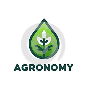 Agronomy logo design. Concept of caring for the environment.