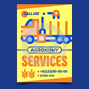 Agronomy Services Business Creative Poster Vector