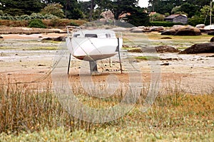 Aground boat