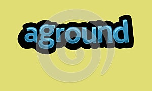 AGROUND writing vector design on a yellow background