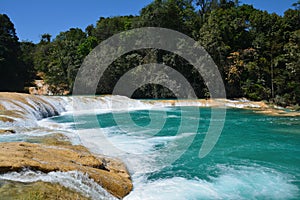 Agua Azul Waterfall Chiapas Mexico photo