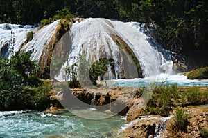 Agua Azul Waterfall Chiapas Mexico photo