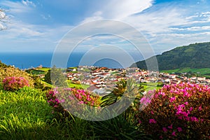 Agua Retorta village, Sao Miguel island, Azores, Portugal. photo