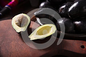 Homegrown mexican avocado photo
