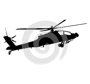 AH-64 Apache military aircraft helicopter attack flying, Longbow Air Force Military helicopter Silhouette