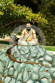 The ahathiya statue in the Grand aged dam of Kallanai constructed by king karikala chola with granite stone.