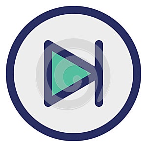 Ahead Isolated Vector with Outline icon which can easily modify or edit