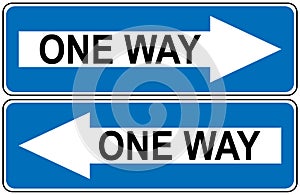 Ahead Only, one way traffic sign, Drive Straight Arrow Traffic Vector illustrations