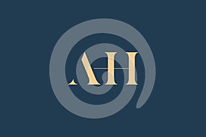 AHH abstract letter logo design