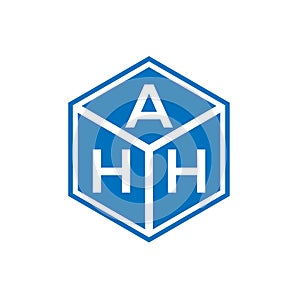 AHH letter logo design on black background. AHH creative initials letter logo concept. AHH letter design
