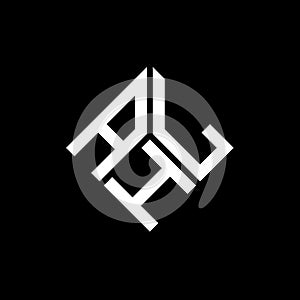AHL letter logo design on black background. AHL creative initials letter logo concept. AHL letter design