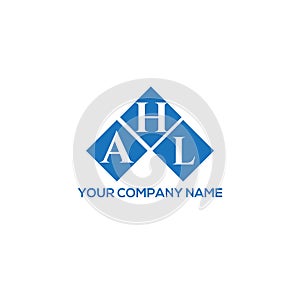 AHL letter logo design on WHITE background. AHL creative initials letter logo concept. AHL letter design