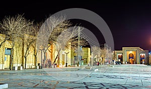 Ahmadi street in Shiraz at night, Iran photo