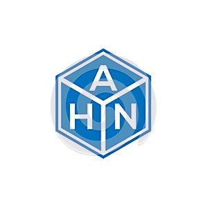 AHN letter logo design on black background. AHN creative initials letter logo concept. AHN letter design