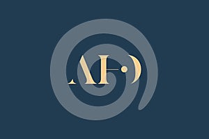 AHO abstract letter logo design