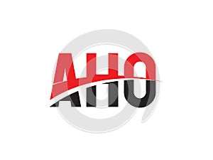 AHO Letter Initial Logo Design Vector Illustration photo