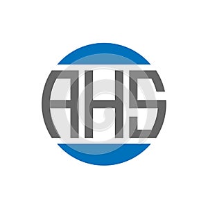 AHS letter logo design on white background. AHS creative initials circle logo concept. AHS letter design