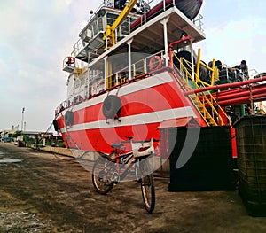 AHTS vessel at dry docking