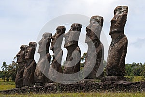 Ahu Akivi, Easter island photo