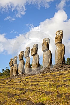 Ahu Akivi Moai, Rapa Nui, Easter Island, Chile.