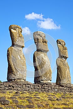 Ahu Akivi Moai, Rapa Nui, Easter Island, Chile.