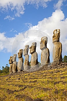 Ahu Akivi Moai, Rapa Nui, Easter Island, Chile. photo