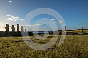 Ahu Tahai Moai Statues near Hanga Roa - Easter Island, Chile