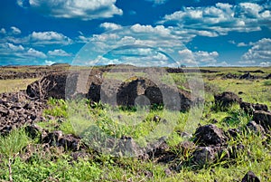 Ahu Tepen village in Easter Island, Chile photo