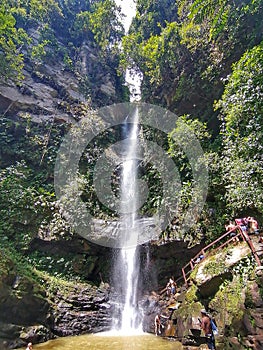 Ahuashiyacu waterfall in Tarapoto. Cordillera escalera. Peru. photo