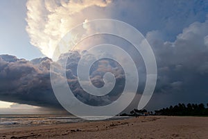 Ahungalla Beach, Sri Lanka - Overclouded landscape during sunset