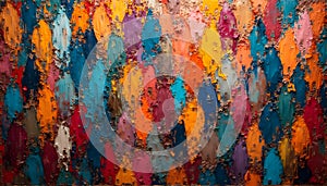 Ai Abstract Weaving of Shapes in a Variety of Bright and Vibrant Colors for Visual Impact photo