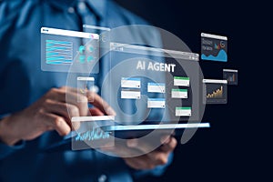 AI agent technology for workflow automation and data management.