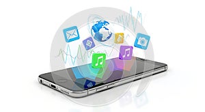 AI analytics dashboard displaying complex data visualizations for intelligent decision making.