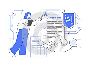 AI-Analyzed Customer Behavior abstract concept vector illustration.