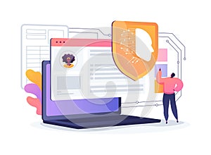 AI-Analyzed Customer Behavior abstract concept vector illustration.