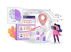 AI-Analyzed Customer Feedback abstract concept vector illustration.
