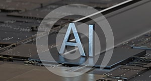 AI, Artificial intelligence. Ai digital brain. Robotics concept.